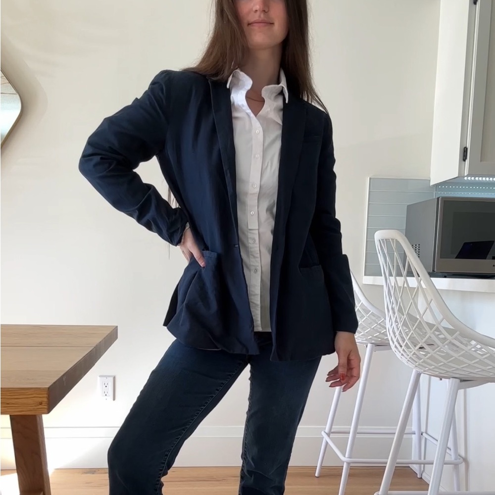GAP Dark Blue Denim Style Blazer